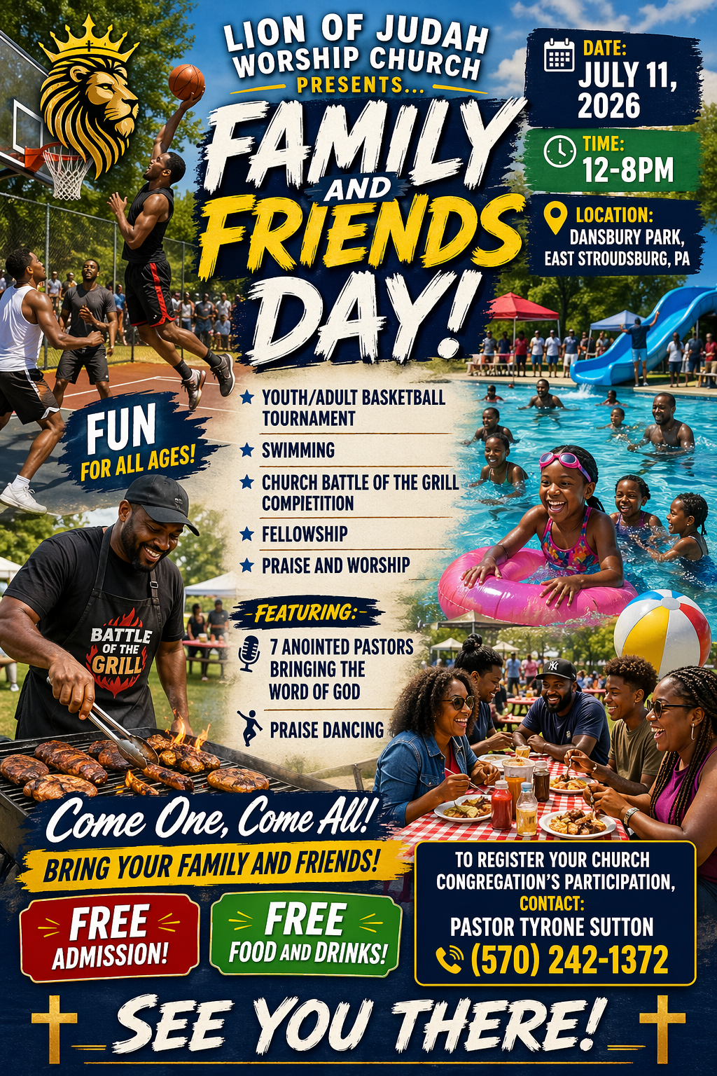 Family and Friends Day — Basketball Tournament Flyer