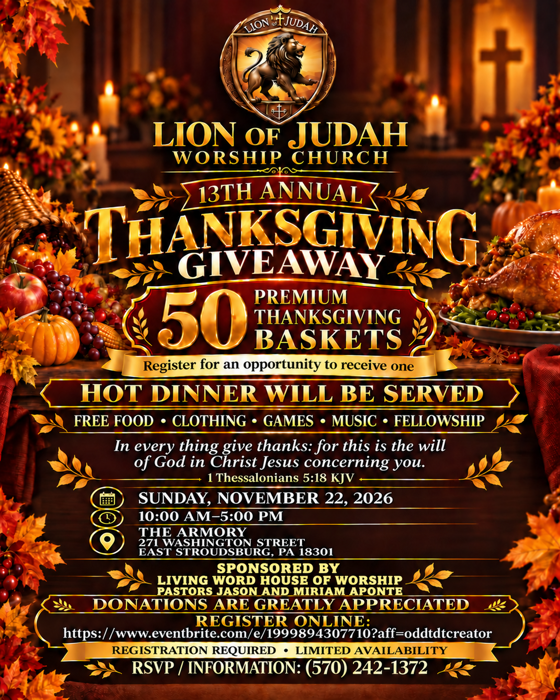 13th Annual Thanksgiving Giveaway